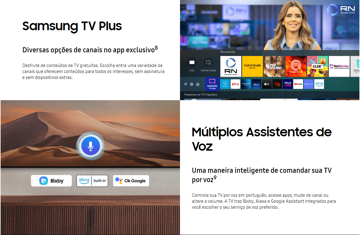 Smart TV Samsung 85 Crystal UHD 4K, Painel Dynamic, Design slim, Alexa built in - UN85BU8000GXZD