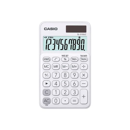 Calculadora de Bolso Casio 10 dígitos, Branca - SL-310UC-WE-N-DC