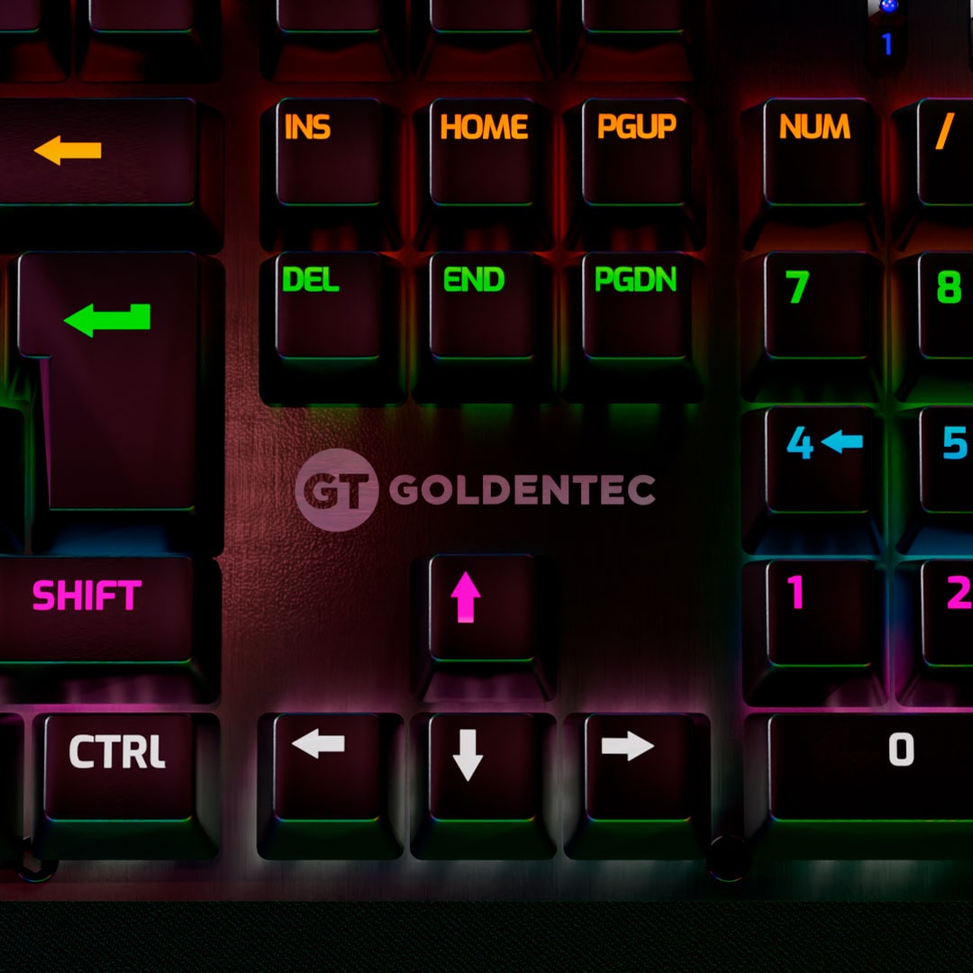 Teclado Gamer Mecânico com LED RGB | Goldentec