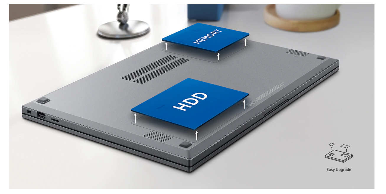 Notebook Samsung Book 11ª Geração Intel Core i3-1115G4 4GB HDD 1TB 15,6 Full HD Windows 11 Home Cinza-chumbo