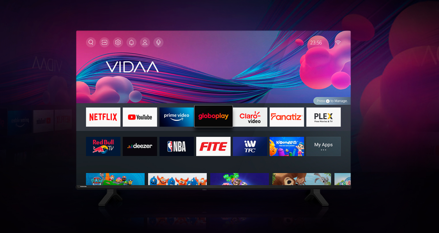 Smart TV 32" HD Toshiba TB007 Smart Vida Conversor Digital - lojaibyte