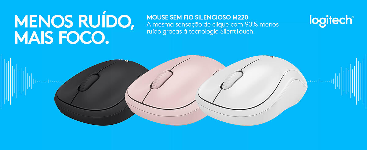 Mouse Sem Fio Logitech M220 Silent Grafite - 910-006127