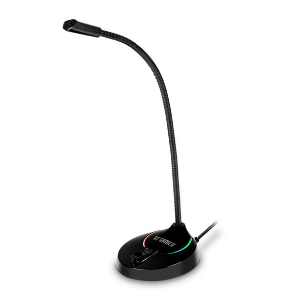Microfone Gamer Omnidirecional Space com LED RGB | GT Gamer Goldentec