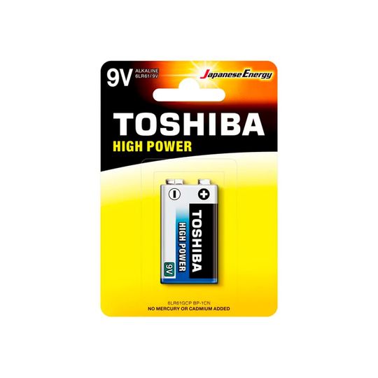 Bateria Alcalina Toshiba 9V 1 unidade - 6LR61GCP