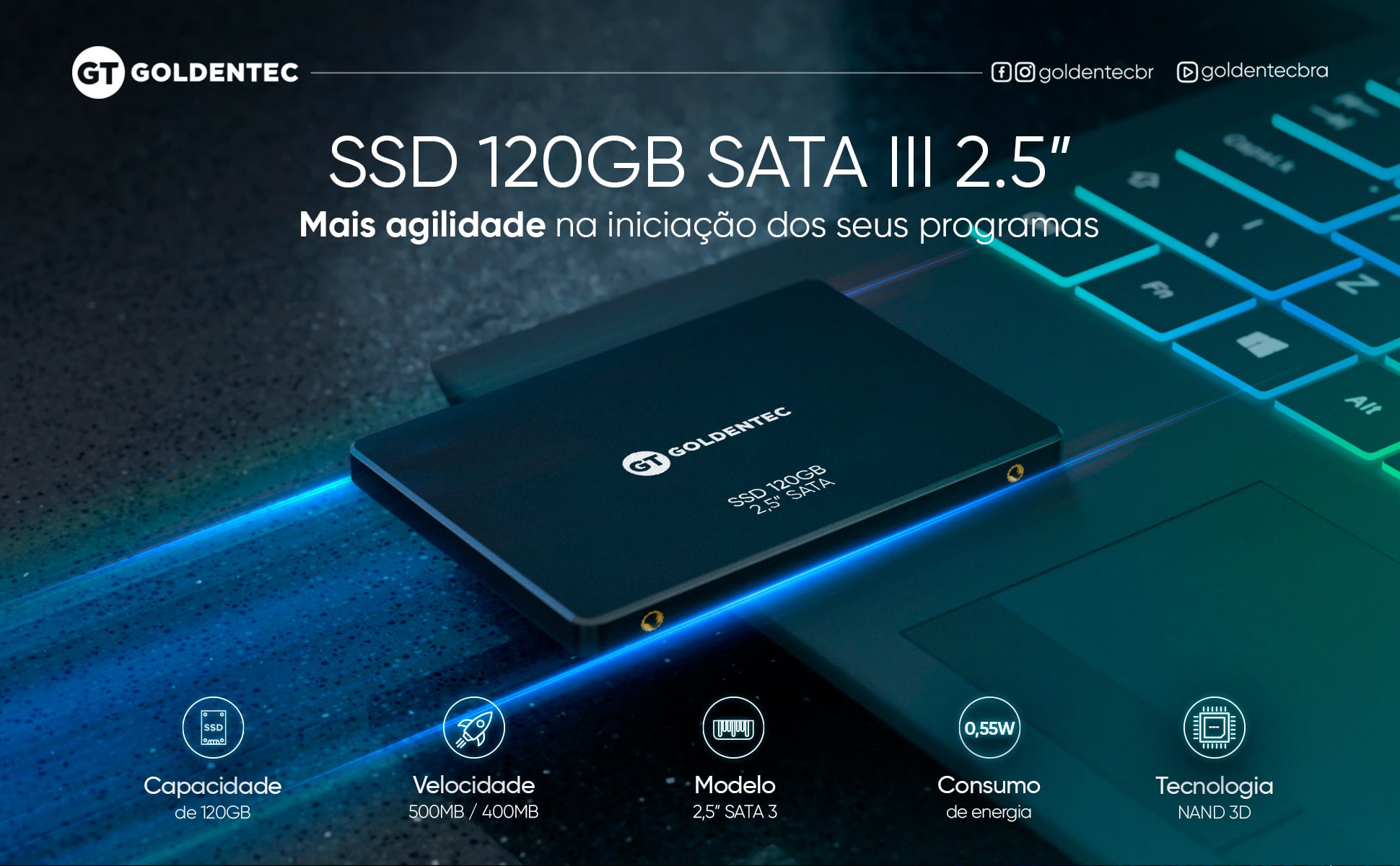 SSD 120GB Goldentec SATA III