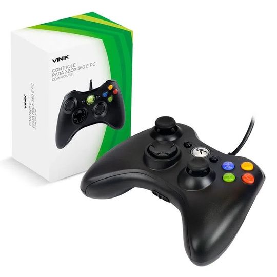 Controle Com Fio USB Vinik Para PC, Xbox 360 - 107489