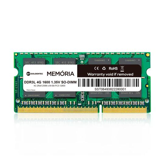 Memória para Notebook DDR3L 4GB 1600MHz | Goldentec