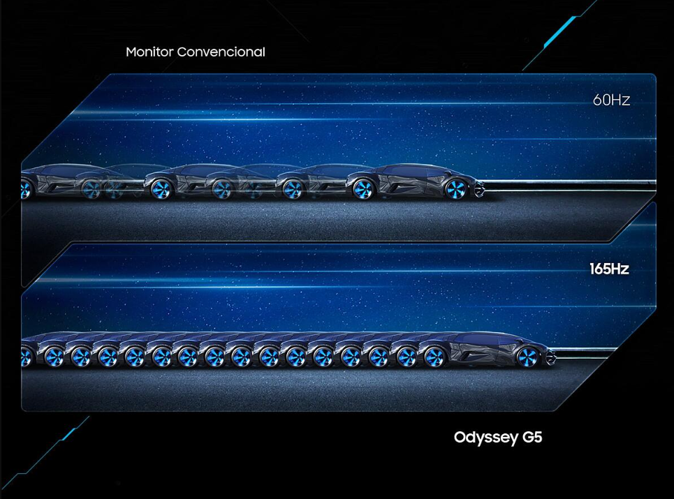 Monitor Gamer Curvo Samsung Odyssey G5 34 Ultra Wide, 165Hz, 1ms, HDMI, Display Port, Freesync Premium, Preto
