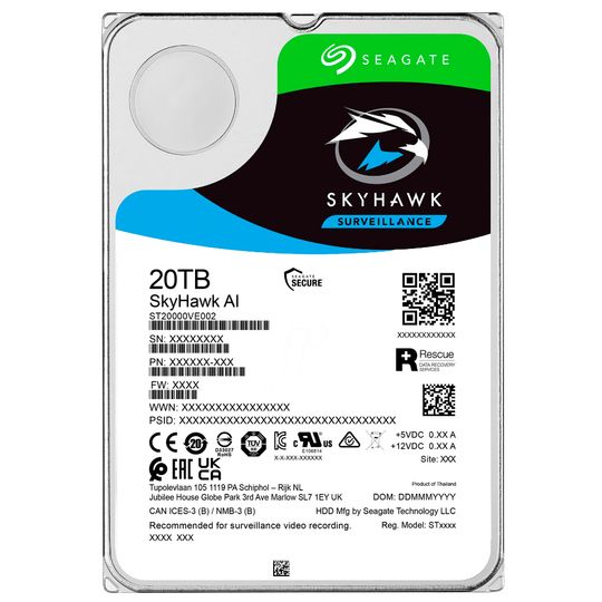 HD Seagate Shyhawk 20TB SATA III 3.5