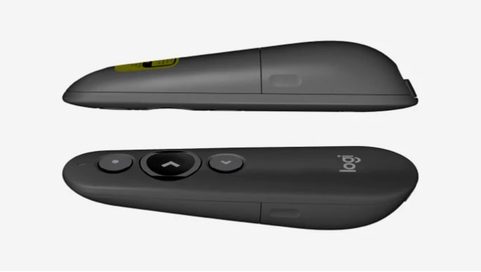 Apresentador Logitech R500 Sem Fio Bluetooth com Laser Point Vermelho 20m Cinza