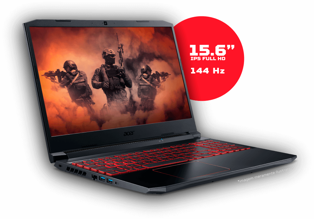 Notebook Gamer Acer Nitro 5, Tela 15.6 Full HD, Intel® Core™ i7