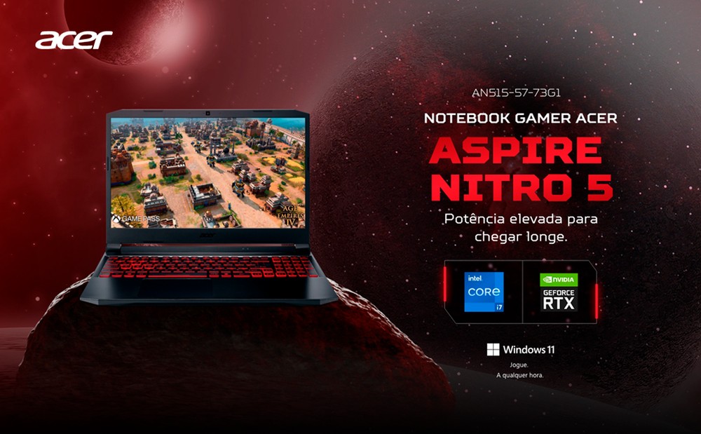 Notebook Gamer Acer Aspire 5 Nitro 5 AN515-57-73G1