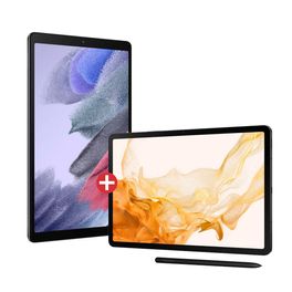 Kit-com-Tablet-Samsung-Galaxy-S8-5G-256GB-com-S-Pen-11--Grafite---Tablet-Samsung-Galaxy-A7-Lite-T220-32GB-Wi-Fi-8.7--Grafite