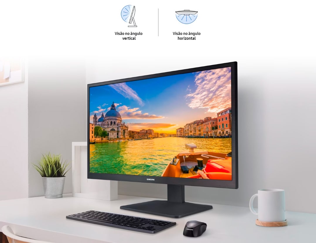 Monitor Samsung LCD 22 Full HD HDMI/VGA - LS22A33ANHLXZD