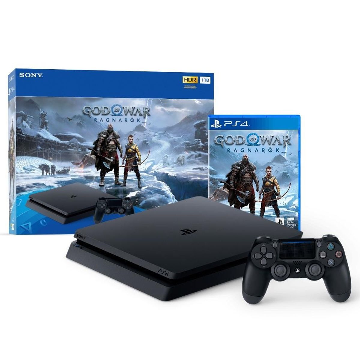 Playstation 4 1TB God of War Ragnarök Controle DS - Ibyte