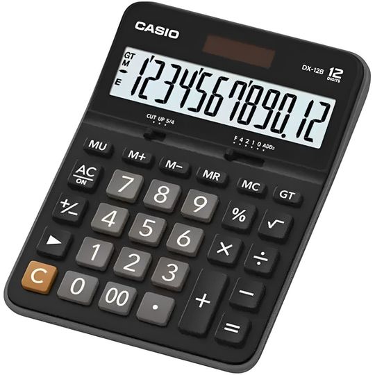 Calculadora de Mesa Casio, 12 Dígitos, Preta - Dx-12b-s4-dc