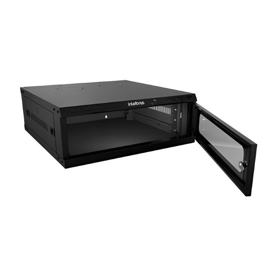 Mini Rack Desmontável De Parede, Intelbras Mrd 347, 3u X 470mm, Preto - 4770019