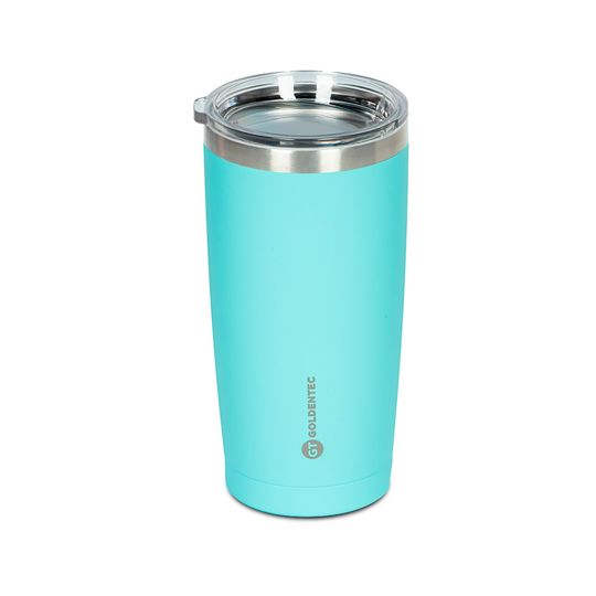Copo Térmico Goldentec GT Colors Inox 600ml com tampa Azul