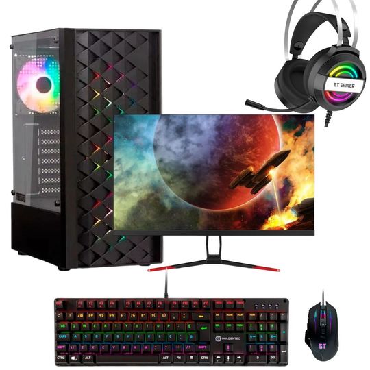 PC Gamer Completo com Monitor, Teclado, Mouse e Headset