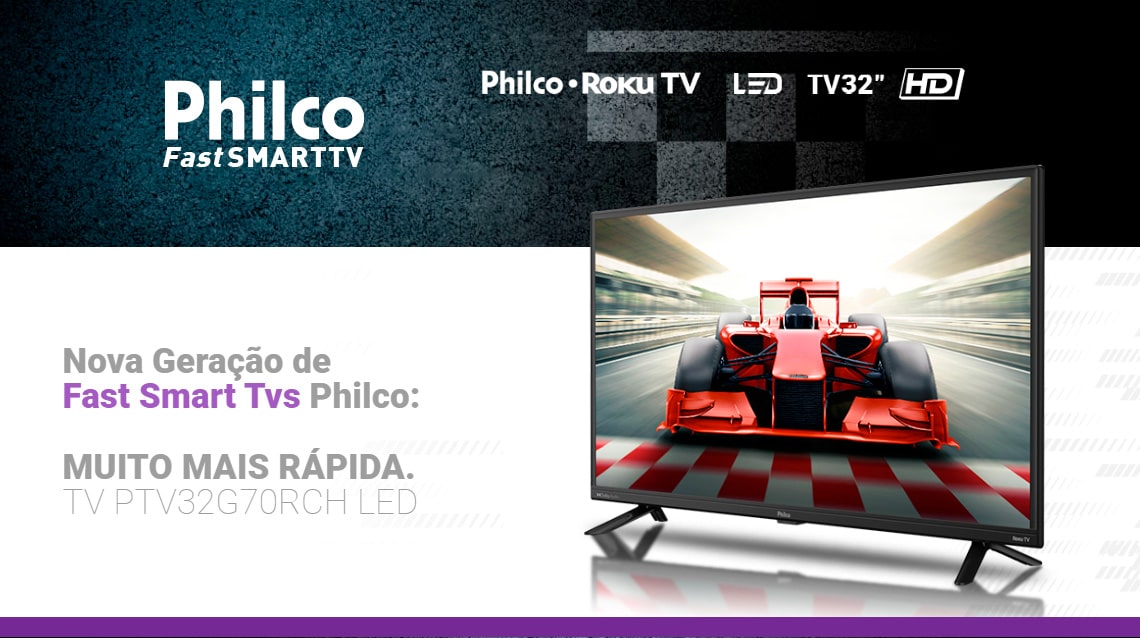 Smart Tv 32 Philco DLED HD Roku 2 HDMI 1 USB - PTV32G70RCH