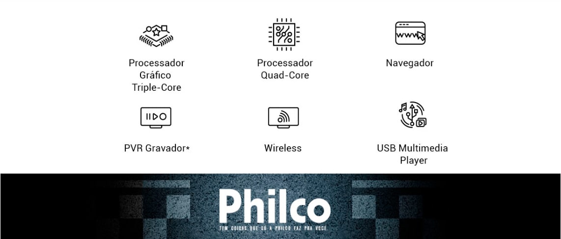 Smart Tv 55 Philco LED UHD 4K PTV55G20AGS Android, Wi-Fi, Bluetooth, Processador Quad-Core