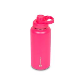 Garrafa Térmica Inox 1000 ml com tampo com bico - Rosa - lojagoldentec