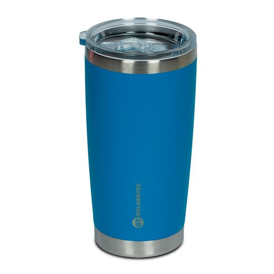 Copo Térmico Thermos Colors Inox 600 ml para bebidas quentes ou frias com tampa - Azul Marinho | GT