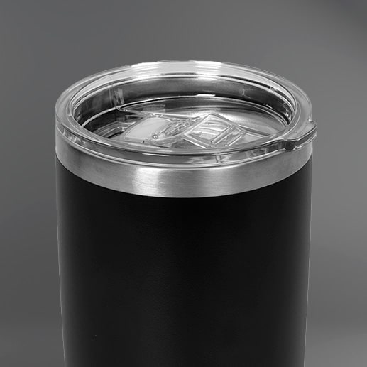 Copo Térmico Inox 600 ml para bebidas quentes ou frias com tampa - Preto | GT