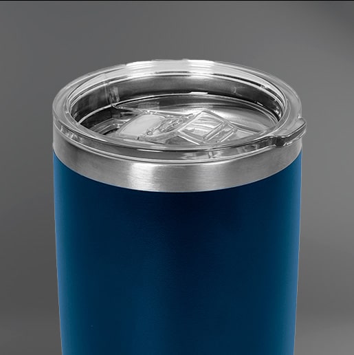 Copo Térmico GT Colors Inox 600 ml para bebidas quentes ou frias com tampa - Azul Marinho | GT