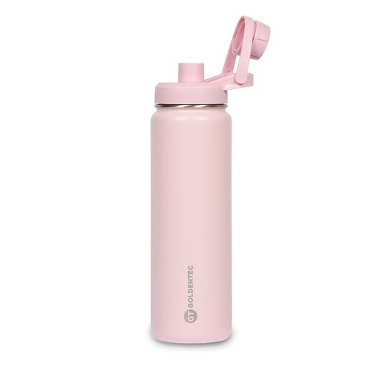 Garrafa Térmica Inox 750 ml para bebidas quentes ou frias com tampo com bico - Rosa Queimado | GT