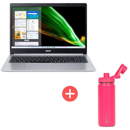 Notebook-Acer-Aspire-5-Core-i5-10210U-Tela-15.6--Full-HD-8GB-512GB-SSD-Windows-10-Prata---A515-54G-55MD---Garrafa-Termica-Inox-500ml-Rosa-|-GT