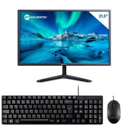 Monitor-LED-215--HDMI---Teclado-Slim-com-Fio-950-ABNT2---Mouse-com-Fio-USB-9318-|-GT