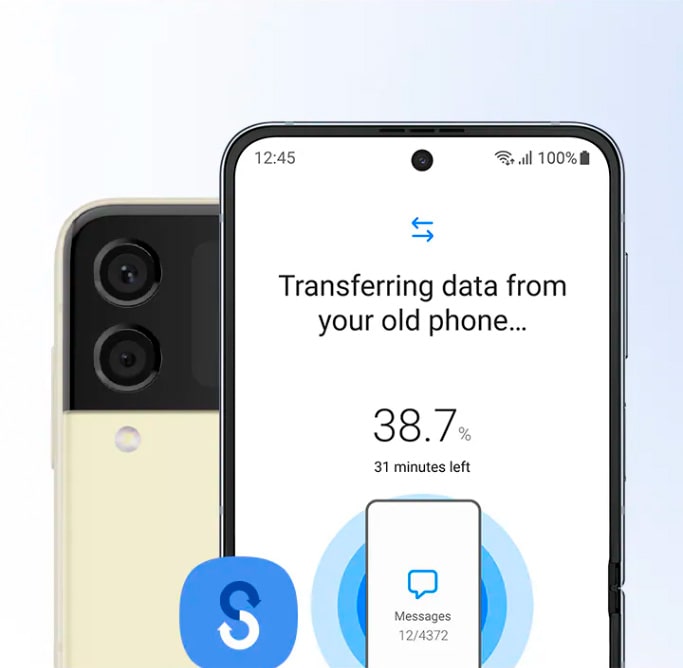 Smartphone Samsung Galaxy Z Flip4 5G 128GB 8GB de RAM Tela dobrável de 6,7 Câmera Dupla Traseira Preto