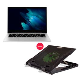 Kit-com-Notebook-Samsung-Book-Go-Snapdragon-7c-14--Full-HD-4GB-128GB-SSD-Cinza---Suporte-Ajustavel-para-Notebook-ate-17--|-GT