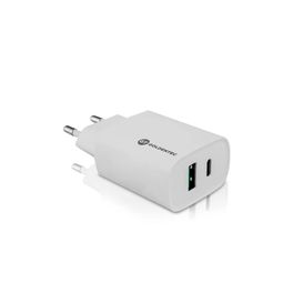 Kit-com-Cabo-Lightning-MFi-USB-Nylon-1.2m-Gold-|-GT---Carregador-de-Parede-Fast-Charge-USB-C-18W---USB-3.0-18W-Branco-|-GT