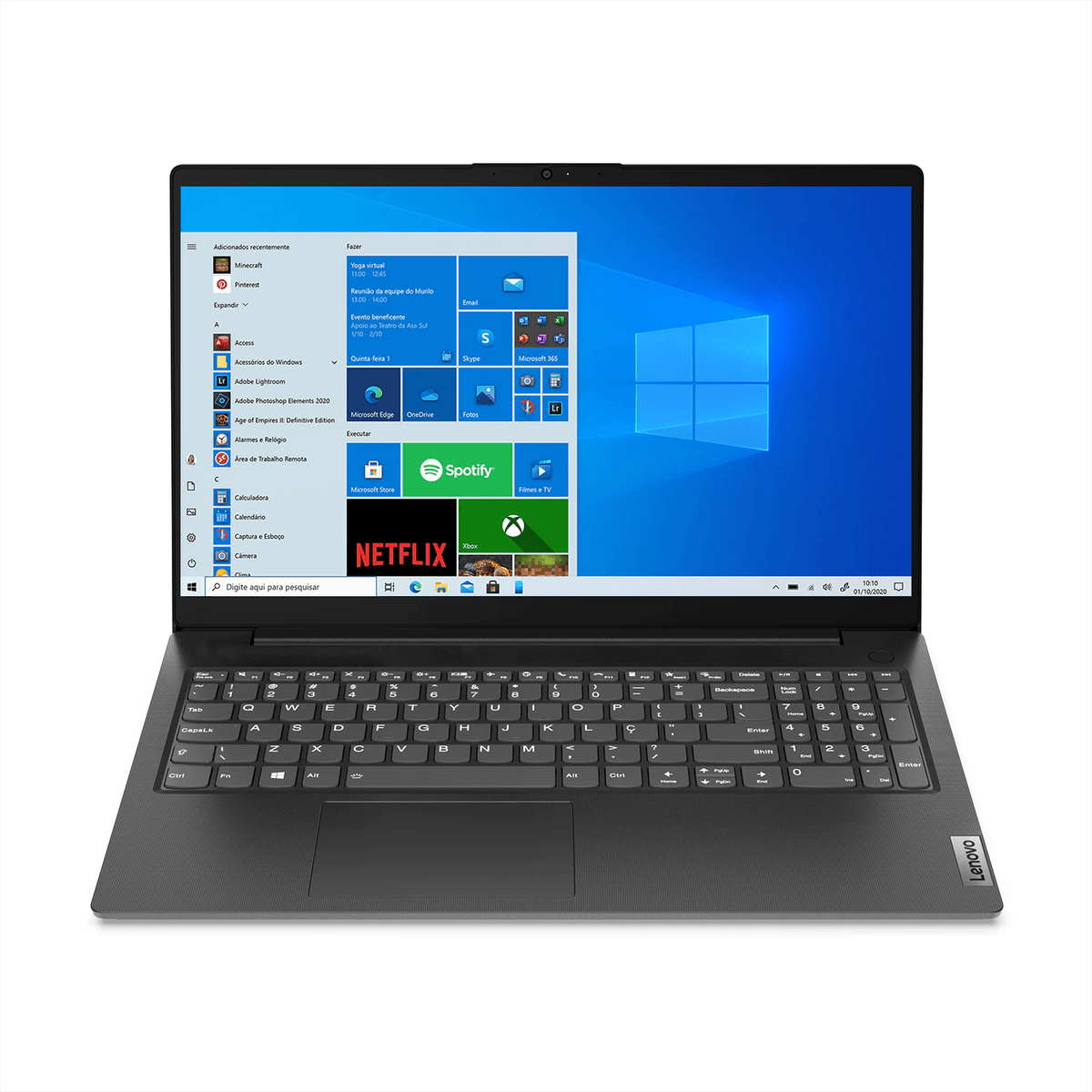 Notebook Lenovo V15, Intel® Core i5-1135G7, Tela 15.6 Full HD, 8GB, 256GB SSD, Windows 11, Preto - 82ME000EBR