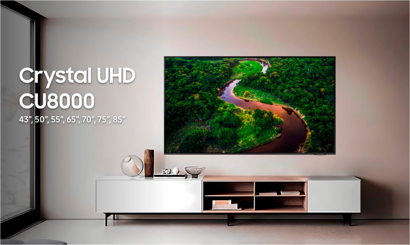 Smart TV 65 Samsung Crystal UHD 4K 65CU8000 2023, Processador Crystal 4K, Tizen, 60Hz, Preto