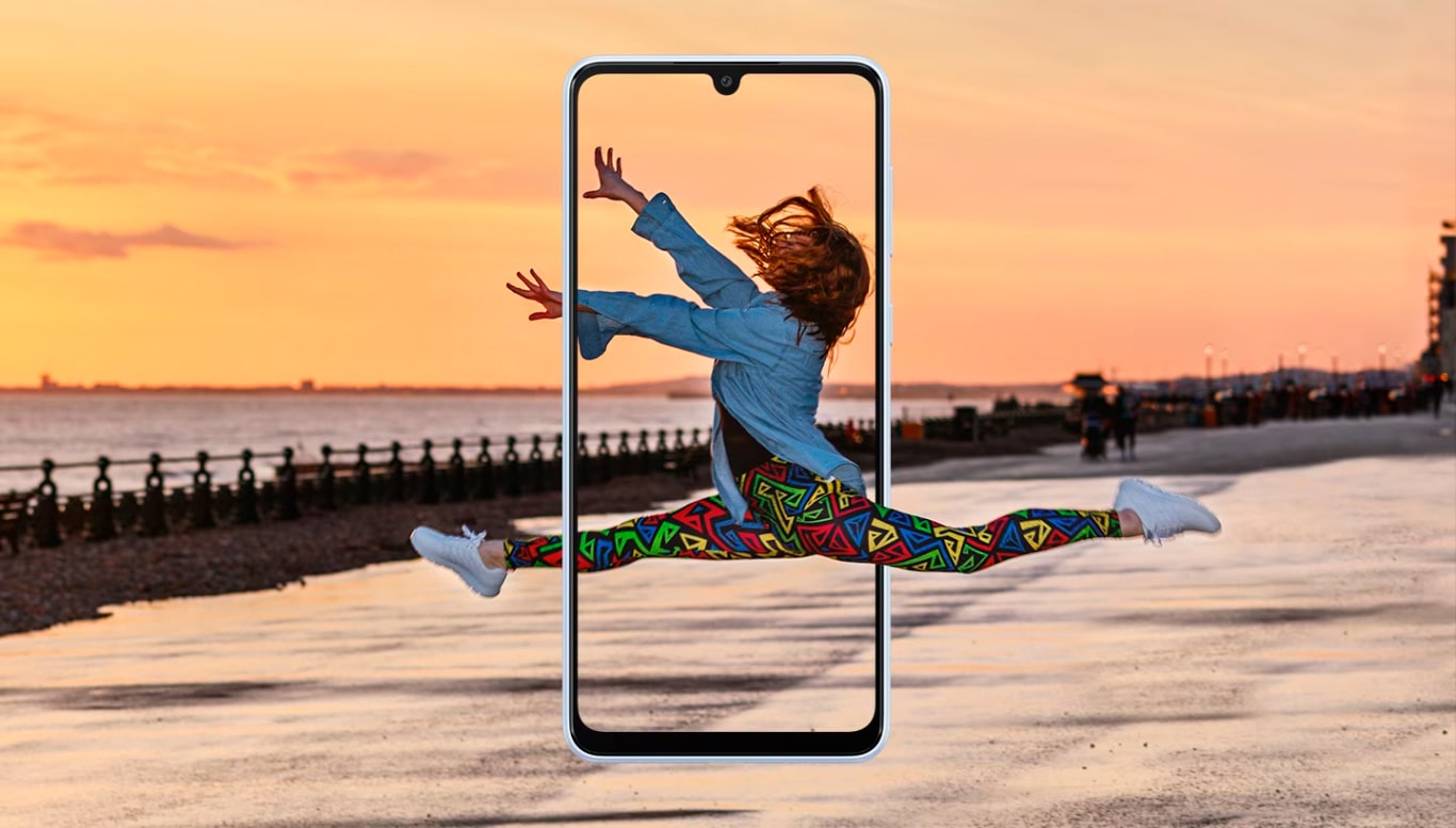 Smartphone Samsung Galaxy A33 5G 128GB 6GB de RAM Tela de 6,4 Câmera Quádrupla Traseira 48MP+8MP+5MP+2MP Frontal de 13MP Bateria 5000mAh Azul