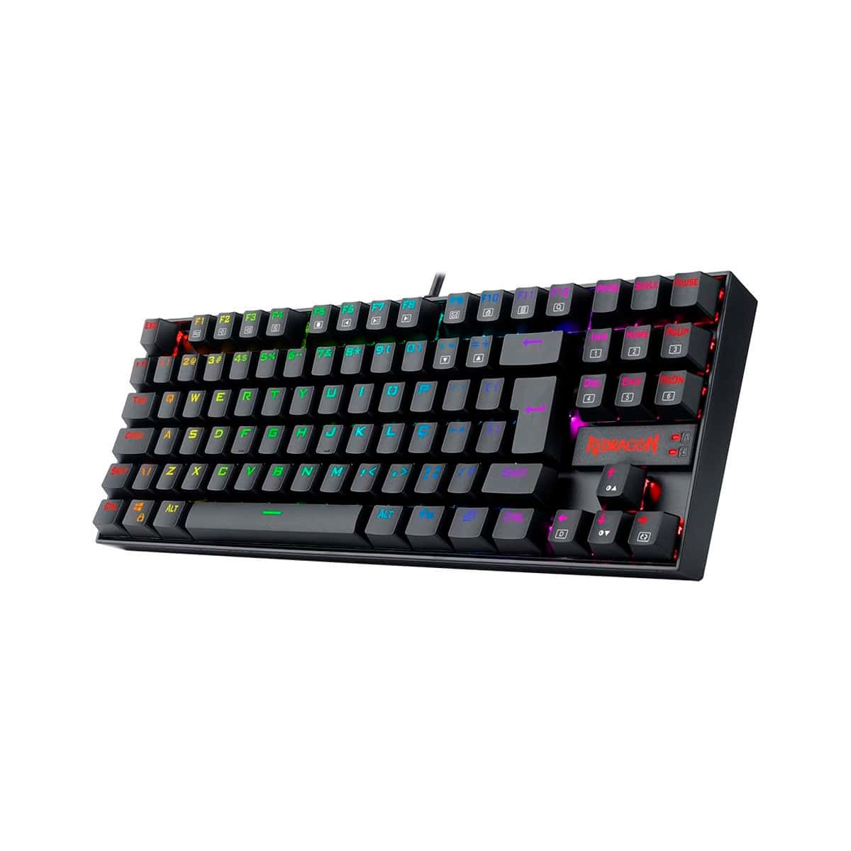 Teclado Gamer Mecânico Redragon Kumara Pro, RGB, Switch Vermelho, ABNT2, Preto