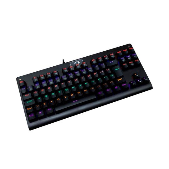 Teclado Gamer Mecânico Redragon Dark Avenger, Rainbow, Switch Vermelho, ABNT2, Preto