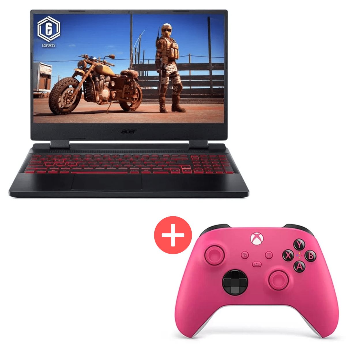 Notebook Gamer Acer Nitro 8GB 512GB Controle Xbox Deep Pink - Ibyte