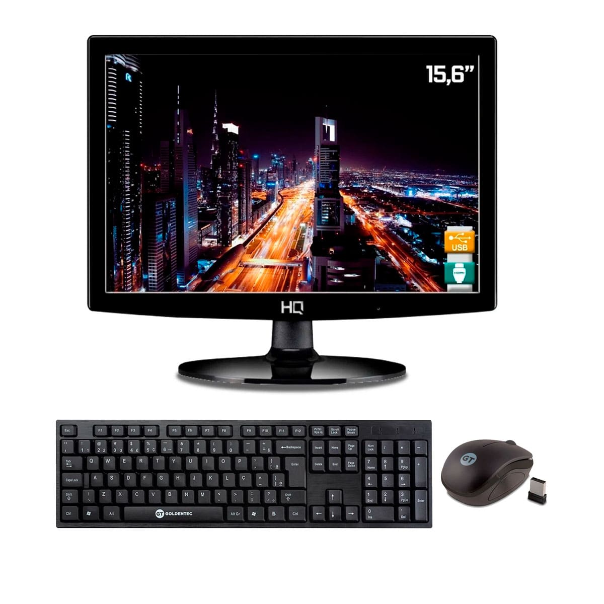 Kit PC GAMER - Computador Gamer + Monitor 23,8'' Polegadas + Teclado e  mouse RGB