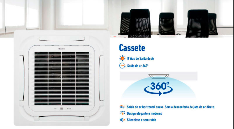 Ar Condicionado Inverter 36000 Btus Gree G-Prime Plus R32 Split Cassete Frio 220V