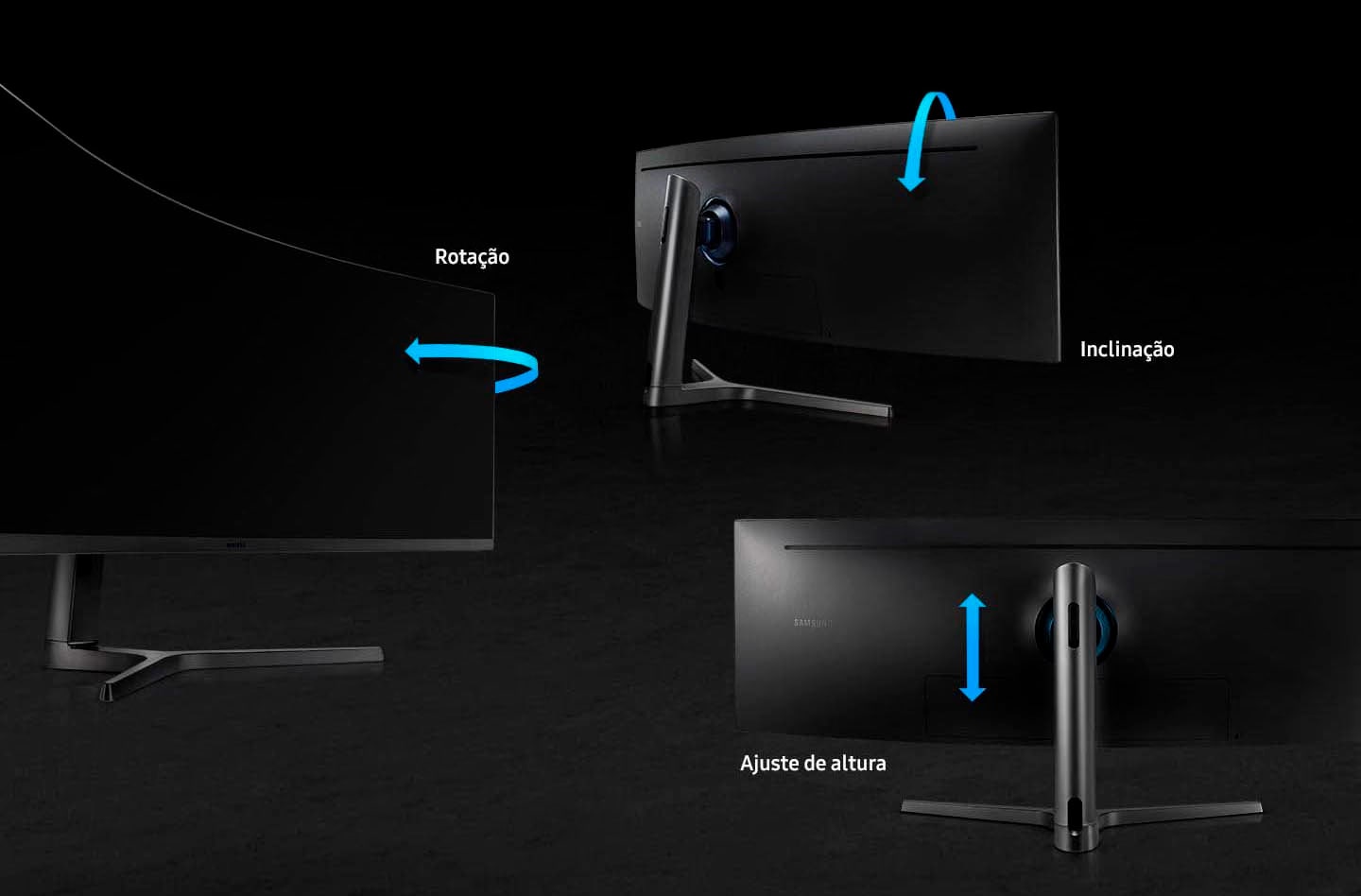 Monitor Gamer Samsung 49 Odyssey Curvo Freesync, HDMI 120Hz, Dfhd Va 4ms - LC49RG90SSLXZD