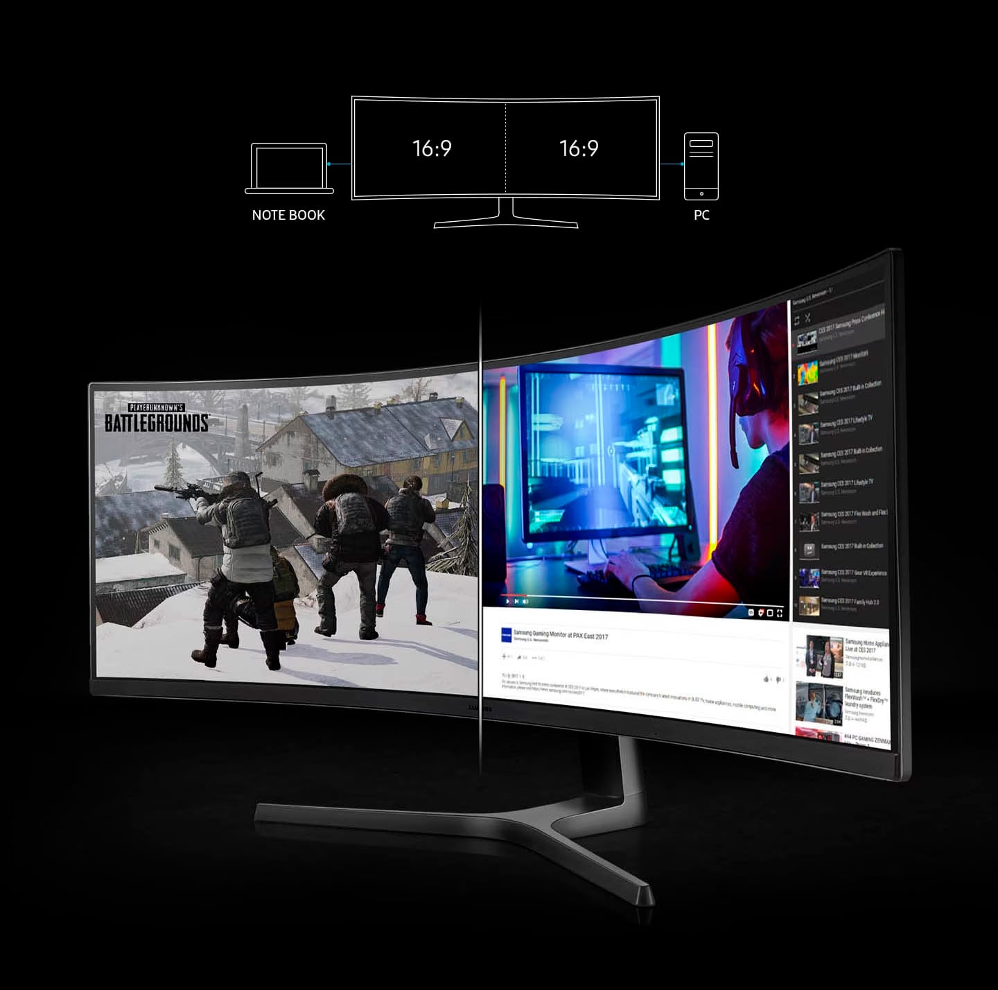 Monitor Gamer Samsung 49 Odyssey Curvo Freesync, HDMI 120Hz, Dfhd Va 4ms - LC49RG90SSLXZD