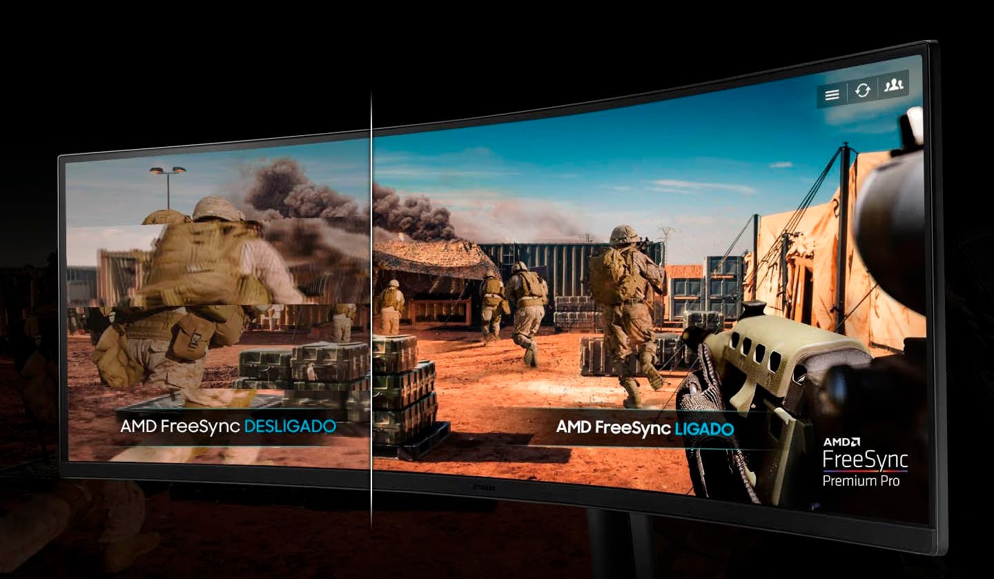 Monitor Gamer Samsung 49 Odyssey Curvo Freesync, HDMI 120Hz, Dfhd Va 4ms - LC49RG90SSLXZD