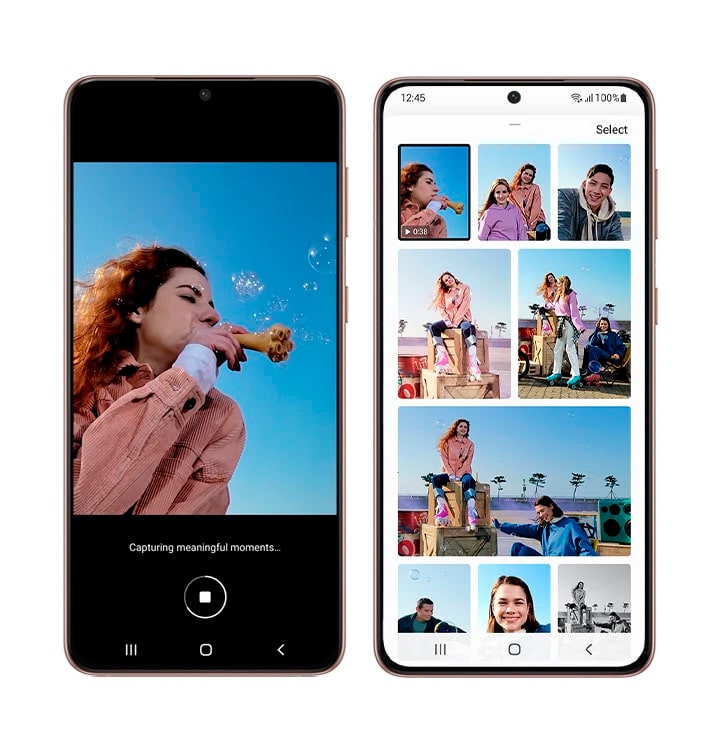 Smartphone Samsung Galaxy S21+ 5G 128GB 8GB RAM Tela de 6,7 Câmera Tripla Traseira 12MP + 64MP + 12MP Frontal de 10MP Bateria de 4800mAh Preto
