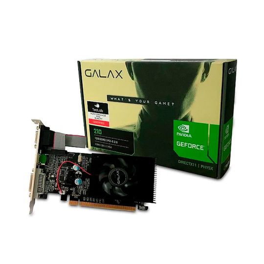 Placa de Vídeo Galax GeForce 210, 1GB DDR3, 64 bits - 21GGF4HI00NP