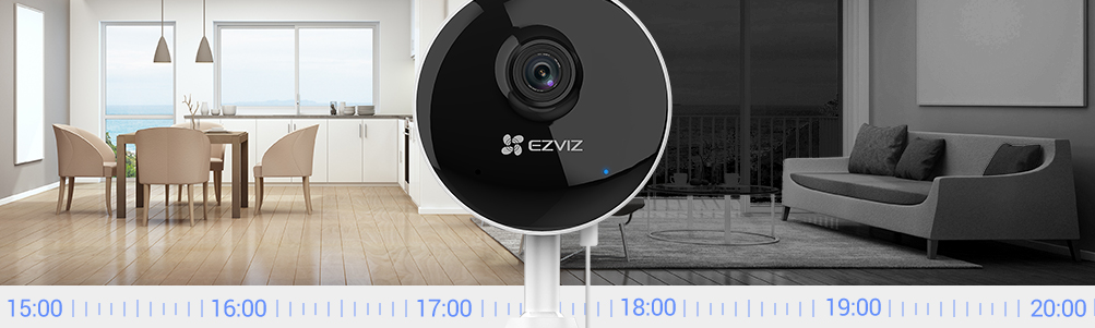   Câmera de Segurança Externa Ezviz C1C, Wi-Fi, Full HD - CS-C1C-B (1080P)