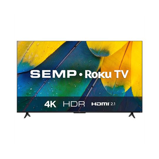 Smart TV 50" Semp TCL LED 4K Ultra HD RK8600, Roku TV, Bluetooth, HDR, Wi-Fi